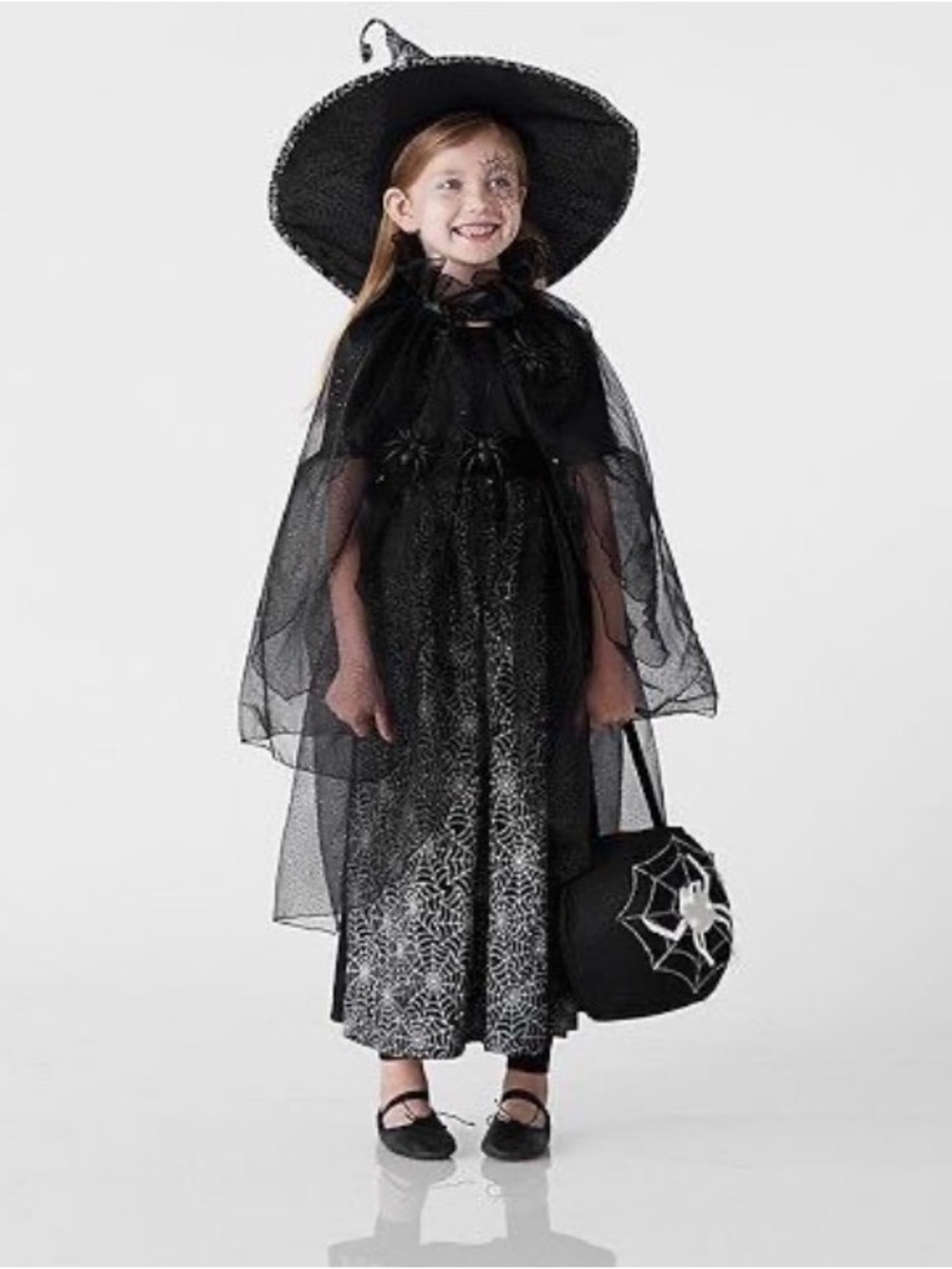 Pottery Barn Black Glow In The Dark Witch Costume Size 6 Years SOLD OUT!!